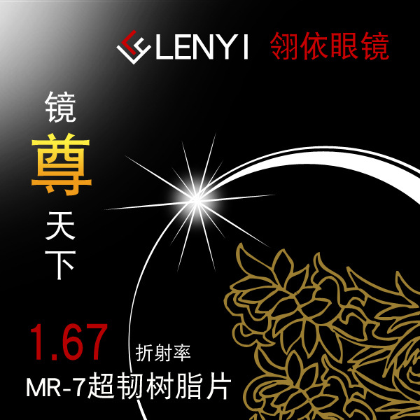 Lingyi glasses MR-7 resin dyeing Lens Trimming Dedicated Lens Colorful tablets