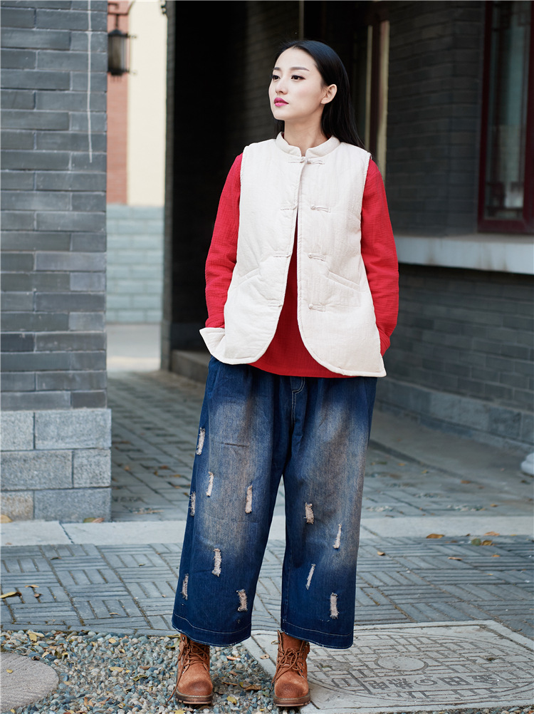 Gilet femme NIAN BAIXIU SPINNING en Chanvre - Ref 3316222 Image 39