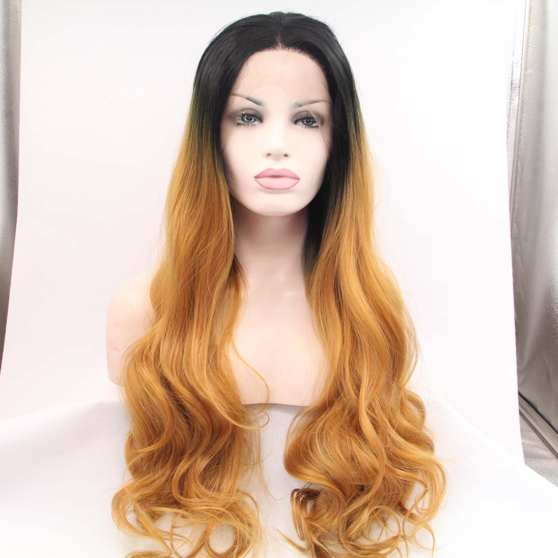 NEWLOOK W1055 moda pelucca de cabello largo micro pelucca de encaje pelucca de enseñanza de cabello