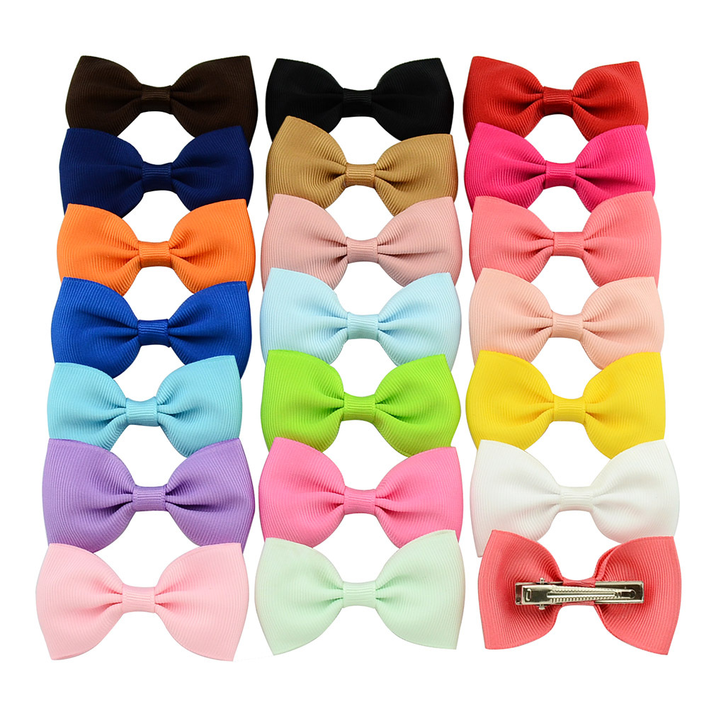 Simple Solid Color Children's Bow Cute Hairpin Baby Multicolor Hair Accessories display picture 3