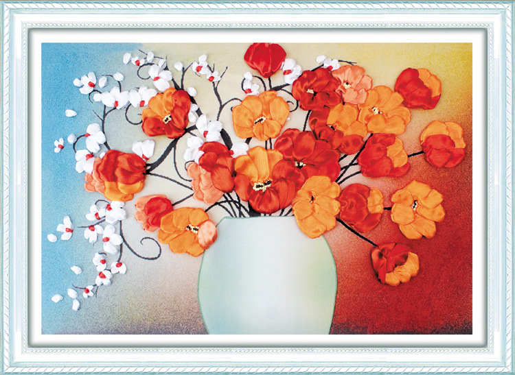 Oujin nianhua cinta bordado fábrica directa color impresión colgante pintura amor completo sala de estar entrada pintura decorativa