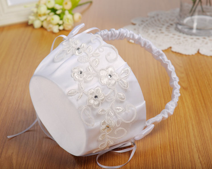 Wedding products, wedding products, wedding products, wedding products, wedding products, direct supply from wedding product manufacturers. Western-style wedding flower baskets, hand-embroidered bows, flower girls, bridesmaid flower baskets, wedding supplies detail image 10