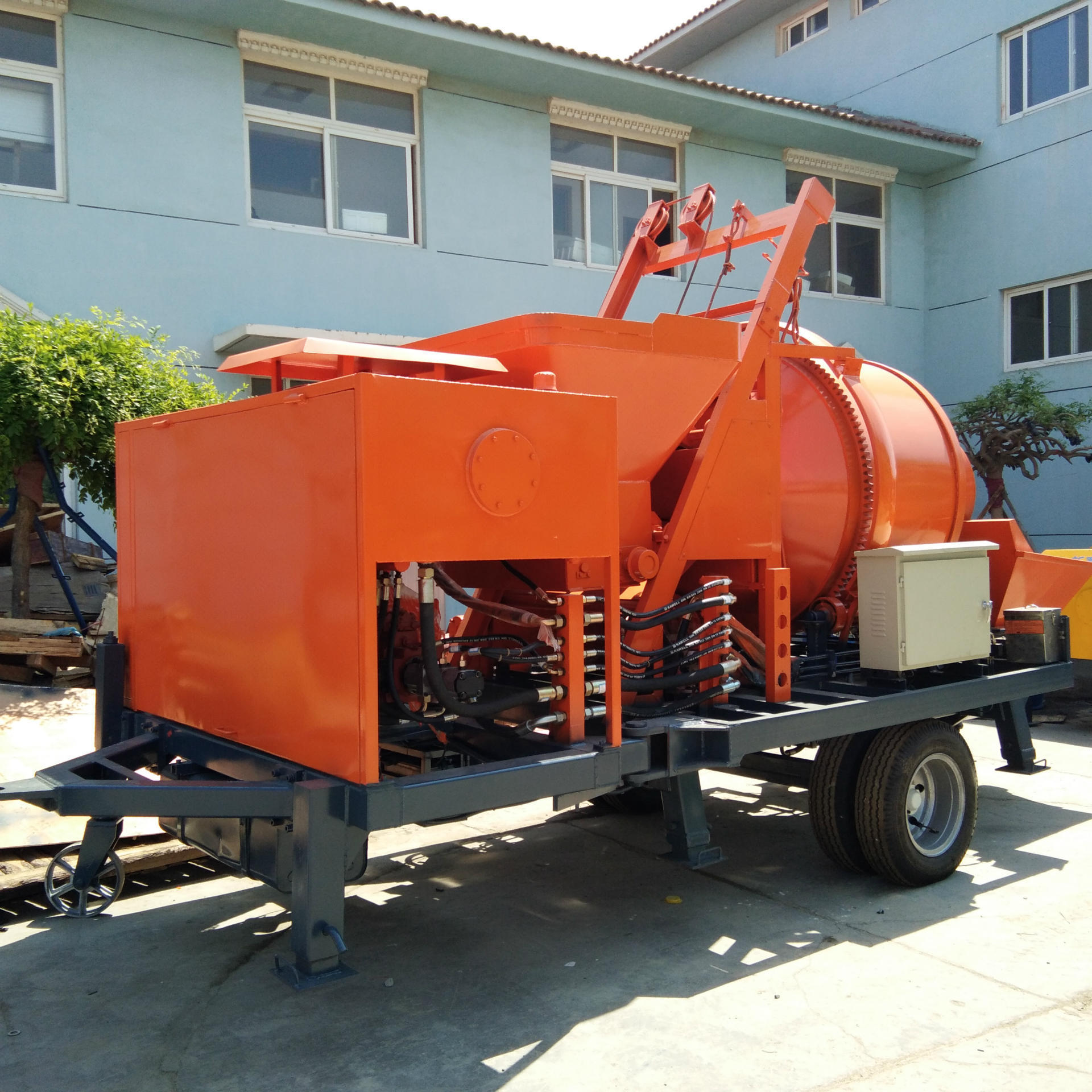 40柴油的混凝土搅拌拖泵 油电两用的搅拌拖泵 柴油搅拌机带泵机