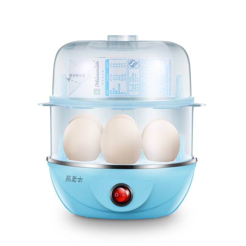 multi-function double-deck Egg Cooker Stainless steel Steaming Auto power off Egg Machine gift Small appliances wholesale