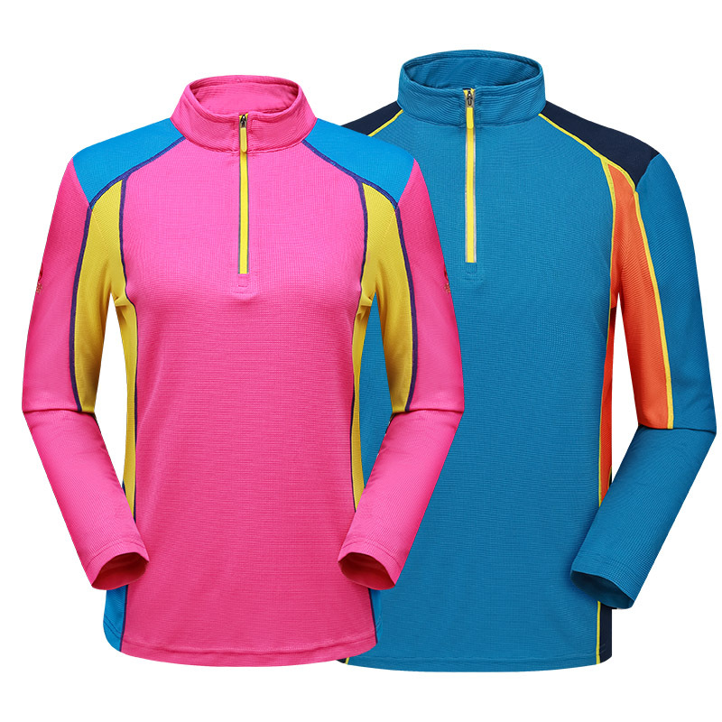 秋季新款情侶速幹t恤男女戶外長袖運動跑步騎行快幹衣克定制印字