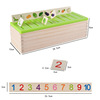 Children's teaching aids Montessori, teaching wooden fruit cognitive toy with animals, early education, classification