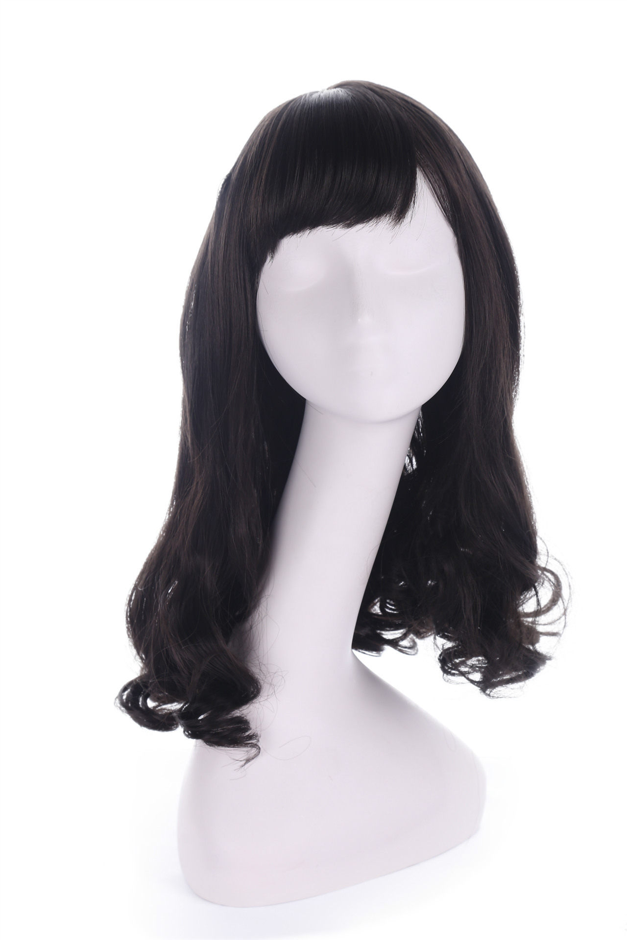 H051 pelucas negras rizadas europeas y americanas moda damas