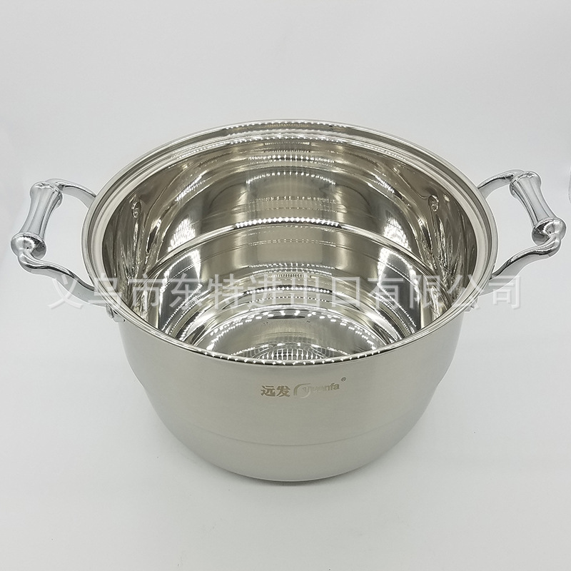 Factory direct sales of stainless steel steamers, combination LIDS, double-bottom steamers, composite steel multi-purpose steamers, high-end gift POTS detail image 9