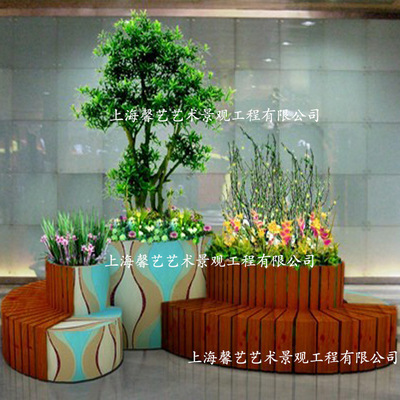 Actually home Seating factory Market Scenery Leisure chair company originality Flower pot solid wood chair combination