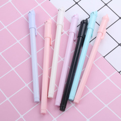 P-0856 Creative Stationery School Supplies Cat Cap Pen Style Neutral Pen Black for Primary and Middle School Students
