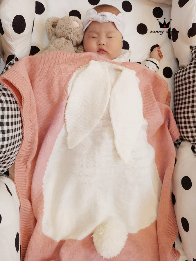 兔子毛线空调毯 (7)