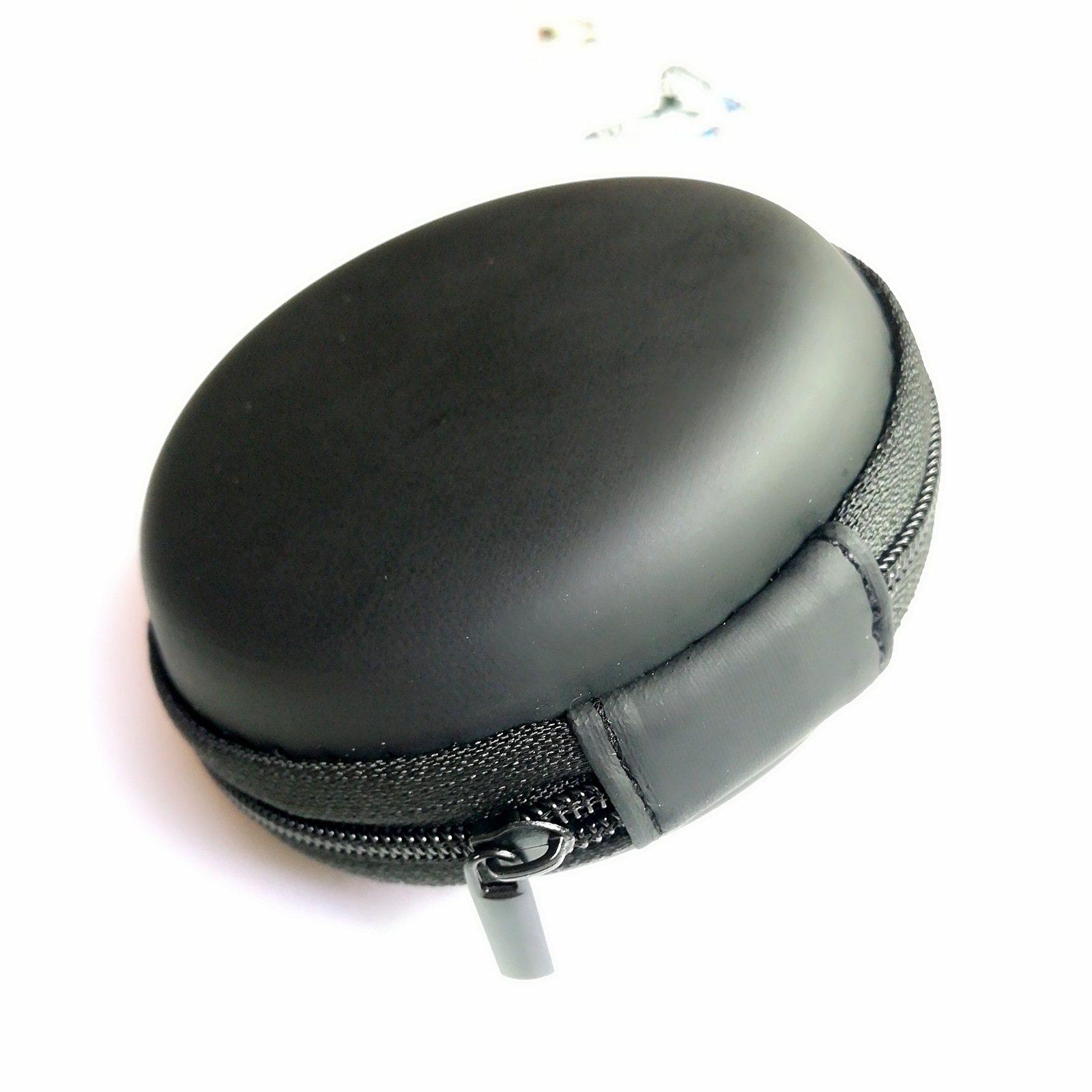 Estuche redondo para auriculares y cables, caja de almacenamiento portátil