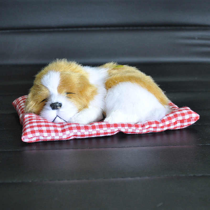 Alfombra de tela de simulación puede llamar perro puede llamar simulación dormir perro decoración juguete regalo lindo novela regalo lindo tesoro