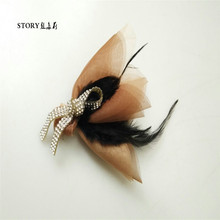 Feather hair clip broochᘃÚWԭëһ֊AlA^