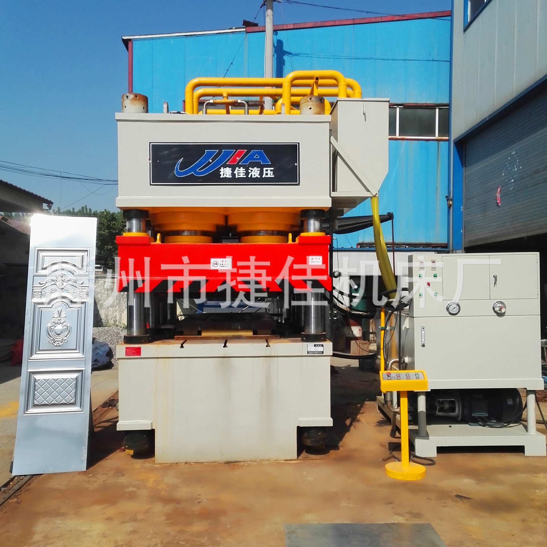 农村大铁门 2500吨/t钢木门（防盗门）压花成型专用液压机压门机