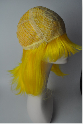 Estilo europeo y americano cos / party peluca popular fiesta cubierta de cabeza de fábrica cabello liso