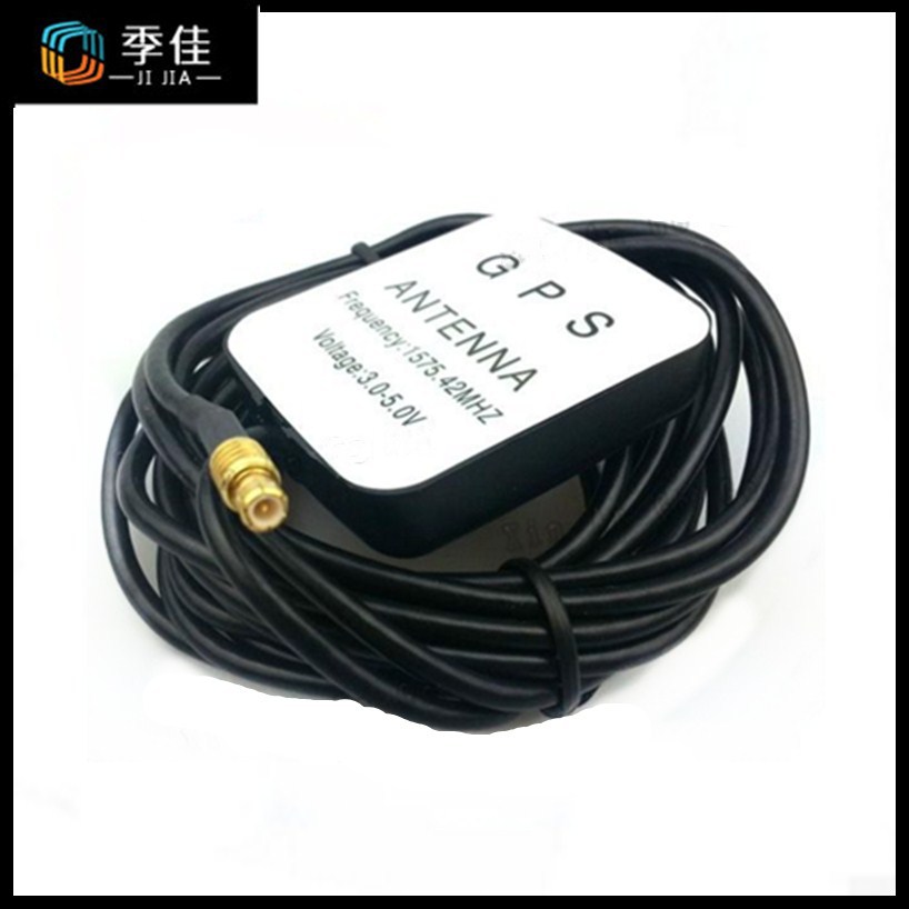 GPS北斗卫星接收天线MCX接口1米长线导航仪天线车载DVD信号放大器