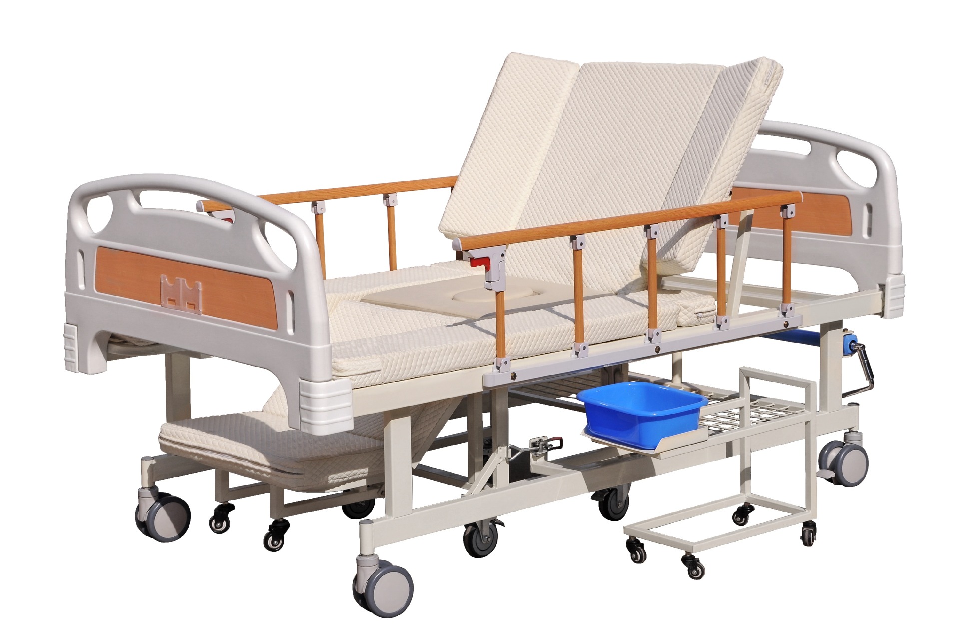 厂家医院医用床ABS床头钢制冲孔平板床单摇双摇病床-阿里巴巴