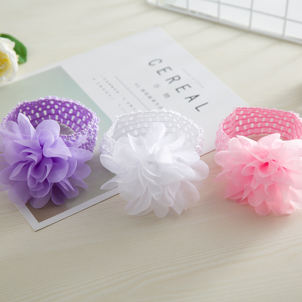 韩版宝宝发带女童假发儿童发饰头饰韩国婴儿假刘海百日满月拍照款