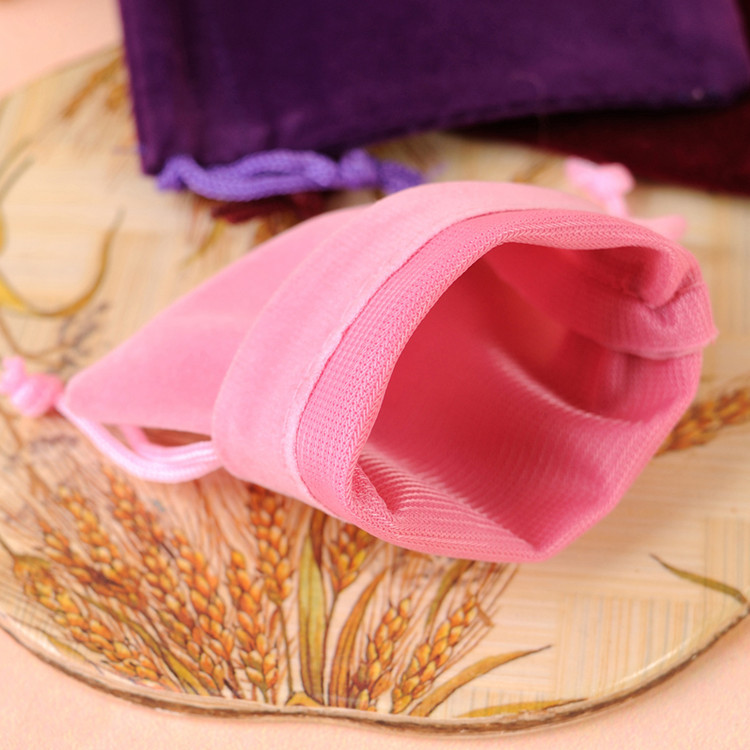 rosa flanell schmuck aufbewahrungsbeutel kordelzug strahl mund aufbewahrung geschenk veredelung verpackungsbeutelpicture2