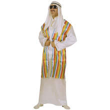 厂家新款演出服 Cosplay白色连衣花色背心阿拉伯成人男表演服装