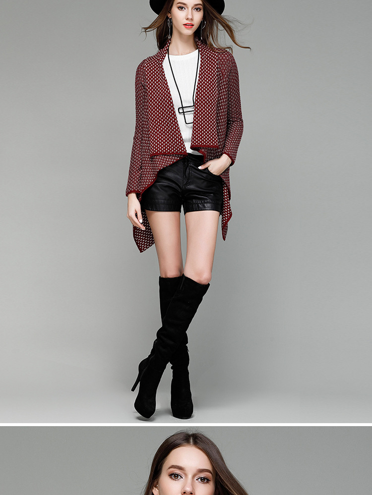 cotton mid-length knitted cardigan  NSYH51712