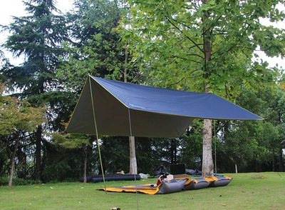 camping tent super light outdoor – Çadırlar - navy-blue-3-m-3-m-including-rod-and-ground-nail-wind-rope-multi-person