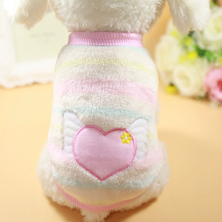 Flannel Cartoon Pet Sweater, Warm Plush Hairpin Design, Multi-Size (XXS–XL)