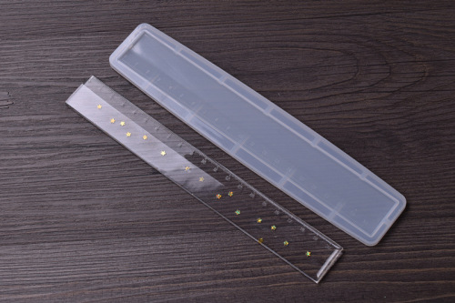 diy handmade ruler mold measuring tool silicone mold crystal epoxy ab glue ruler mold
