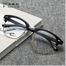 韓版復古眼鏡框女圓形平光鏡半框眼鏡架眼睛輕便配近視眼鏡潮