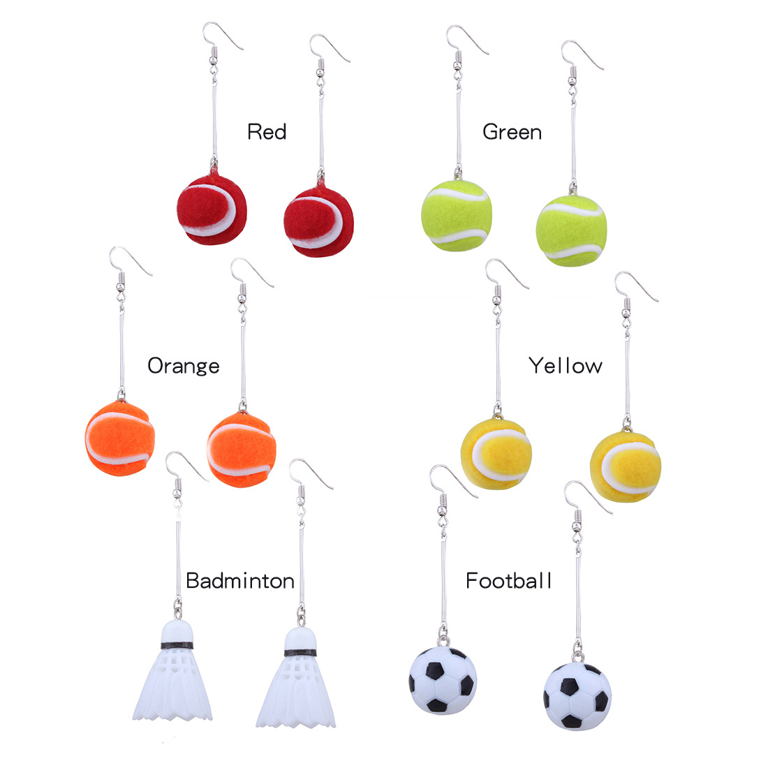 Korea style alloy plating earring (badminton)NHNMD3793-badminton