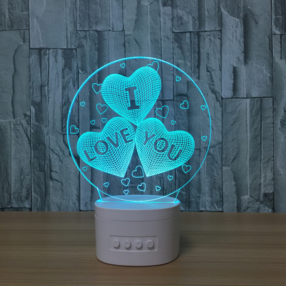 2017跑江湖地摊新奇特火爆产品3D小夜灯蓝牙音箱