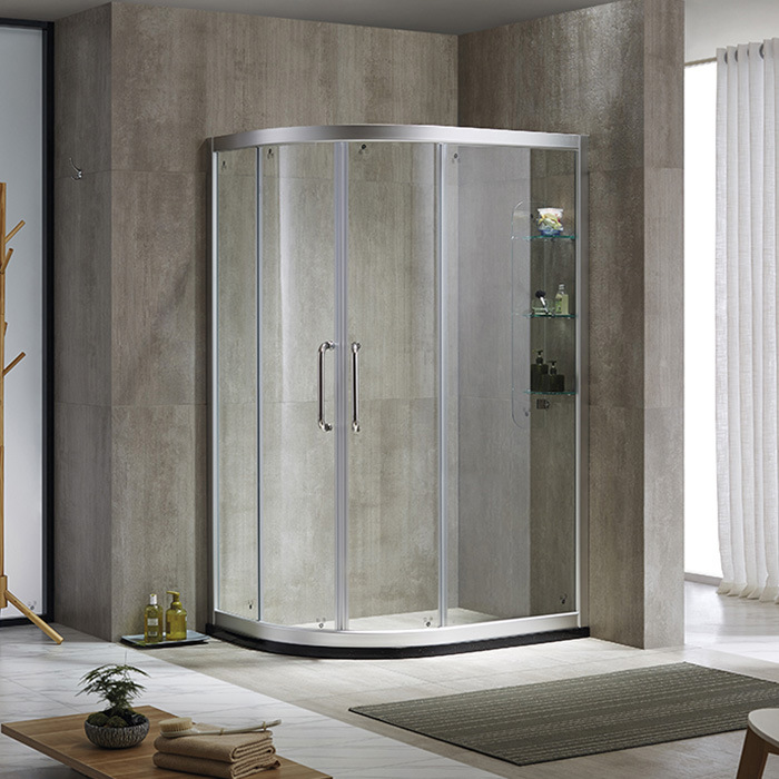 钢化玻璃弧形淋浴房 整体浴室浴房 特价玻璃门简易沐浴房隔断弧形|ms