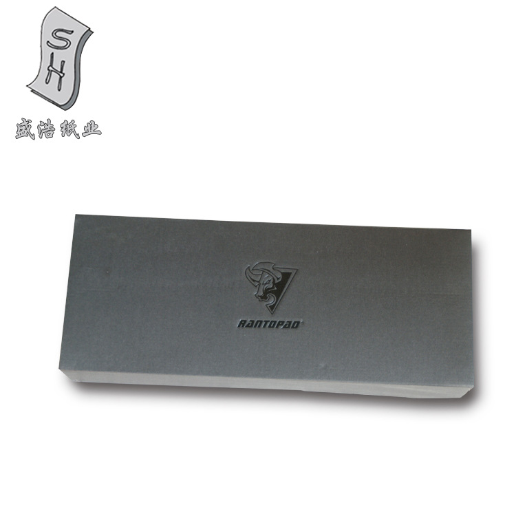 优质特种黑瓦楞坑纸板电脑键盘盒-黑色瓦楞纸烫金UV飞机盒