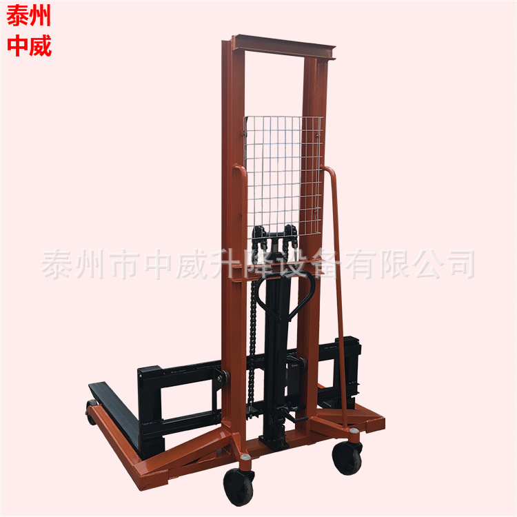 供应供应宽叉腿手动升高机2.5吨液压堆高搬运车 托盘升降叉车