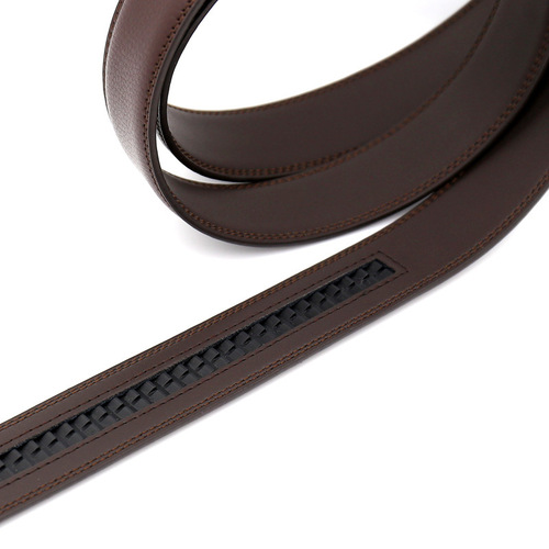 Men's automatic leather belt with new business-style cowhide strap, 3.1CM wide, LY3300