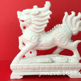 汉白玉石雕石雕貔貅摆件图片大全 纳福小貔貅石雕