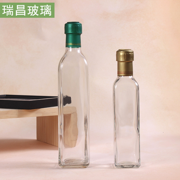供应透明茶油瓶规格齐全500ml250ml100ml 橄榄油瓶调味瓶核桃油瓶