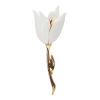 Men's white brooch lapel pin, European style