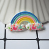 Rainbow resin with accessories, children's hairgrip, storage box, decorations, cloud, handmade