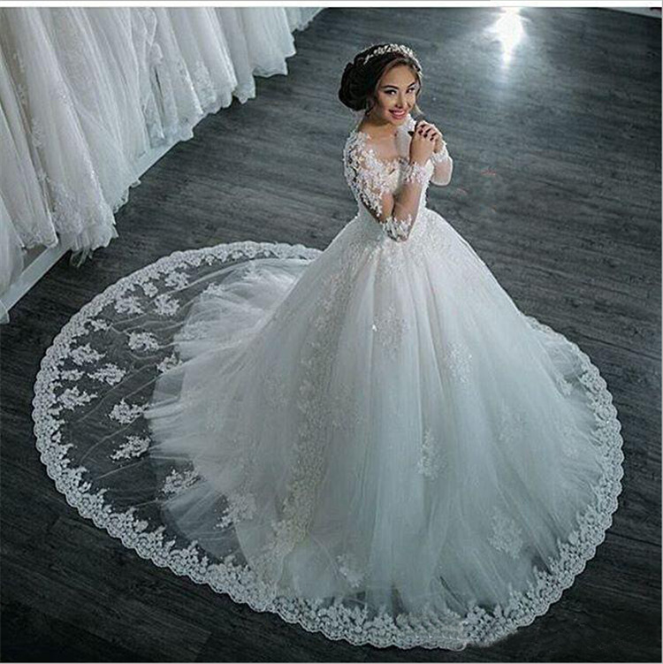spring lace long-sleeve for bride