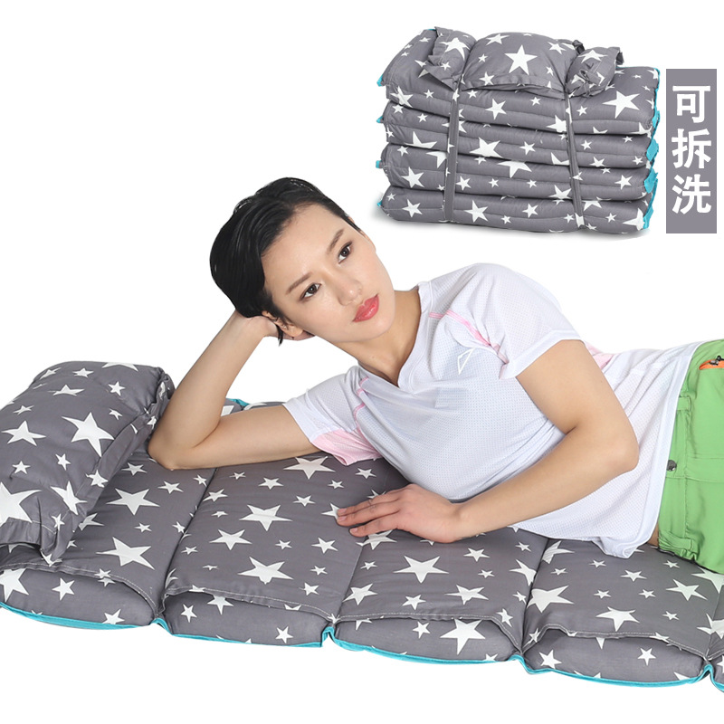 Removable thickening Moisture-proof pad Office fold Single Sleeping pad outdoors Ground floor Sleeping pad thickening Noon break Sleeping pad