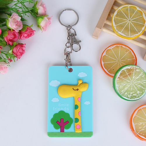 Bus Creative Student ID Card Holder 3D Stereo Soft Gel Acrylic Bank Card Holder Wholesale Custom