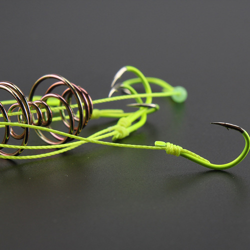 Iseni thin waist drum explosive hook fish hook set sea fishing string hook fishing gear sea fishing supplies big fish fluorescent bomb hook