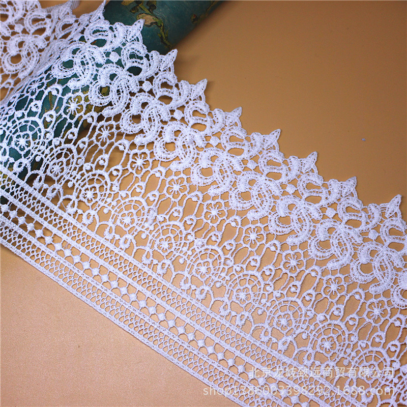 窗帘花边服装裙边 14.3cm水溶牛奶丝花边 蕾丝花边 服装辅料