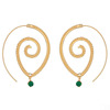 Round spiral, retro earrings with gears, European style, wholesale
