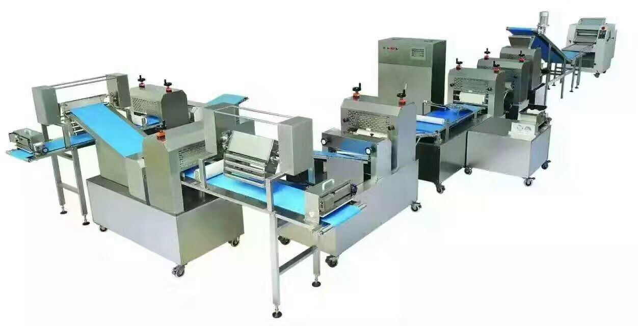 可颂面包机,羊角面包机,牛角面包成型机,手撕面包生产线