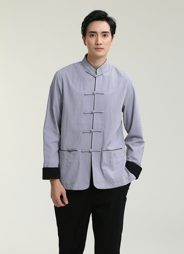 Chinese linen Tang suit men long sleeve