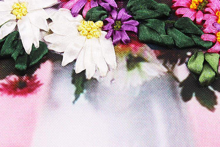 Oujin nianhua cinta bordado fábrica impresión en color directo colgando pintura luz fragancia sala de estar entrada de la habitación pintura decorativa