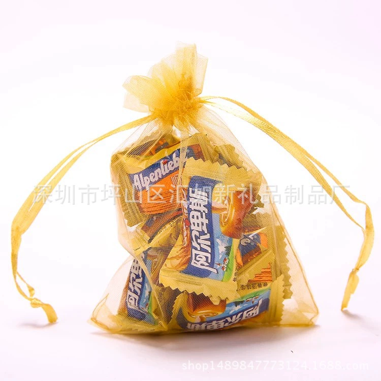 13*18 золотой/сумка из органзы/подарочный марлевый мешок/марлевый мешок прозрачный марлевый мешок марлевый мешок на шнурке жемчужный марлевый мешок